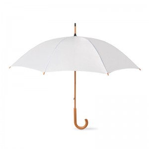Hoge kwaliteit stok Auto rechte paraplu met gebogen houten handvat