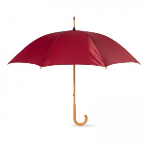 Fantastische groothandel kwaliteit 23 inch 8K houten handvat haak paraplu