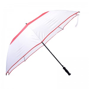 China paraplu dubbellaags TOP Leverancier 30 inch 8 ribben golfparaplu met logo afdrukken