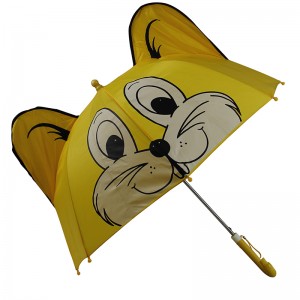 Paraplu in dierlijke vorm met cartoon design Auto open rechte 19-inch paraplu voor kinderen