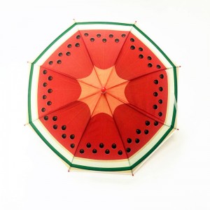 Fruit Transparante automatische POE materiaal parasol Leuke paraplu voor kinderen
