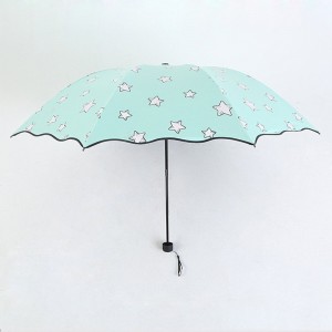 TOP gewaardeerd item kleur veranderende relatiegeschenken 3-voudige regenparaplu