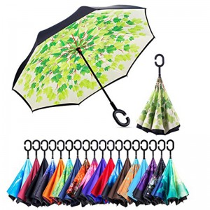 Gepersonaliseerde geschenken item handleiding open Winddicht Omgekeerde omgekeerde bloem regen paraplu
